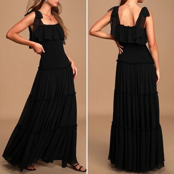 Lulus Dresses & Skirts - NWT LULUS Like a Fairy Tale Smocked Tie Dress XS